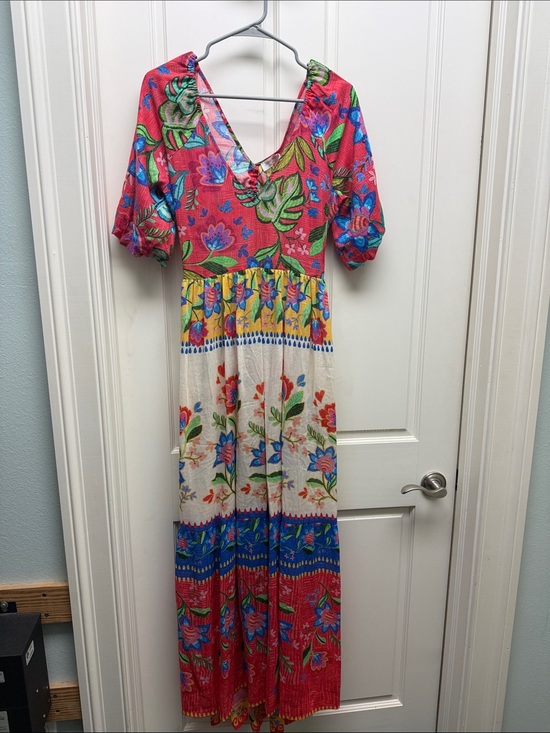 Johnny Was Dresses & Skirts - Johnny Was Multicolor Floral V-Neck Maxi Dress